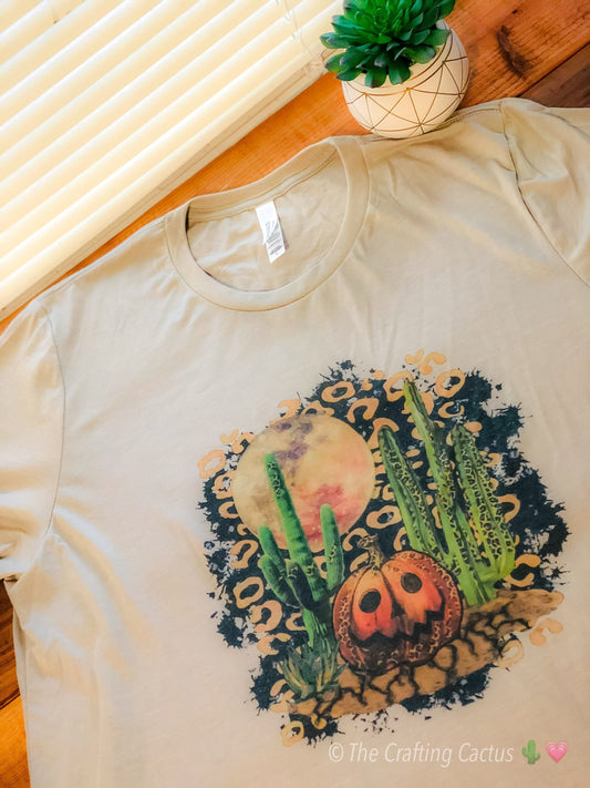 Jack-O-lantern Cactus Sublimation T-shirt