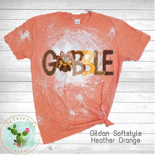 Gobble Turkey Sublimation Distressed T-shirt