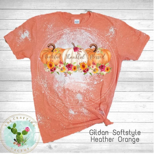Grateful Thankful Blessed Pumpkins Sublimation T-shirt