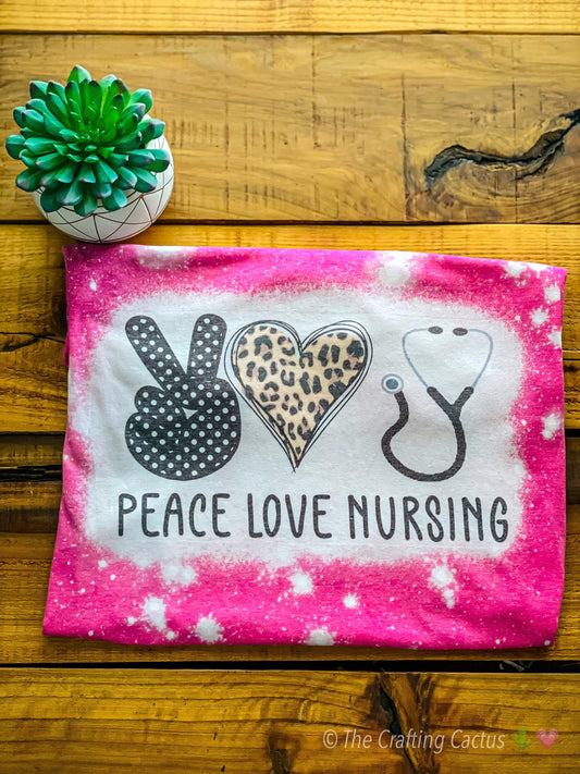 Peace Love Nursing Sublimation Tshirt