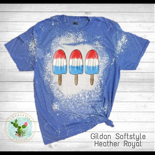 Popsicles Sublimation Bleached T Shirt