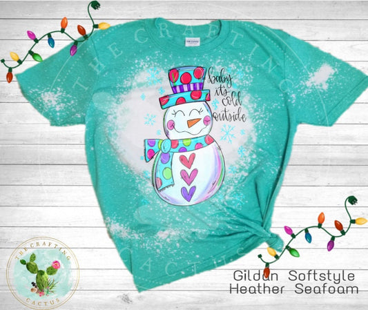 Baby It's Cold Outside Snowman Sublimation T shirt